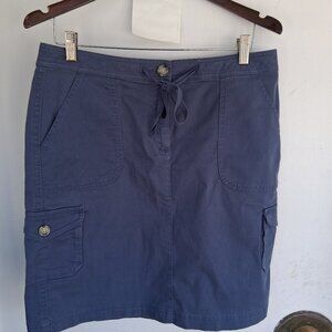 L.L. Bean Cargo Skirt Favorite Fit Drawstring Women's Size 10